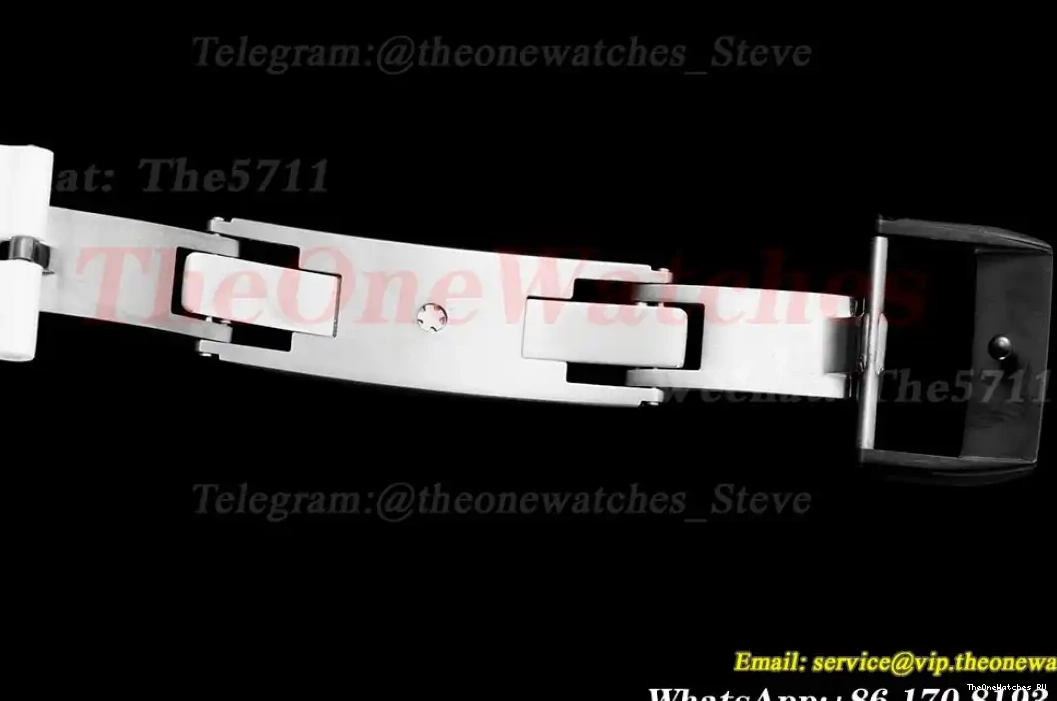 Strap White On Skeleton NTPT Dial Blue BBRF Rubber RM055 Real RMUL2 0417